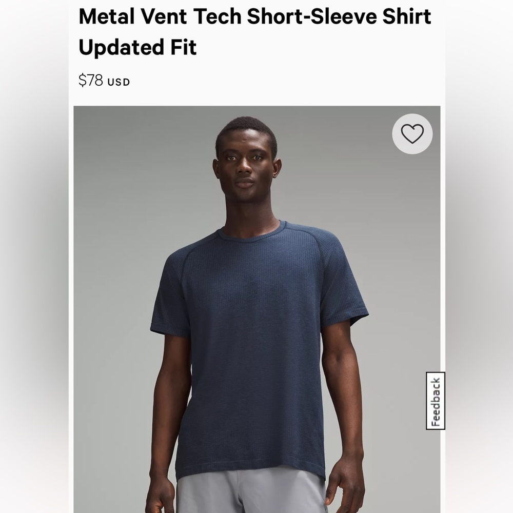 Lululemon Metal Vent Short Sleeve Shirt